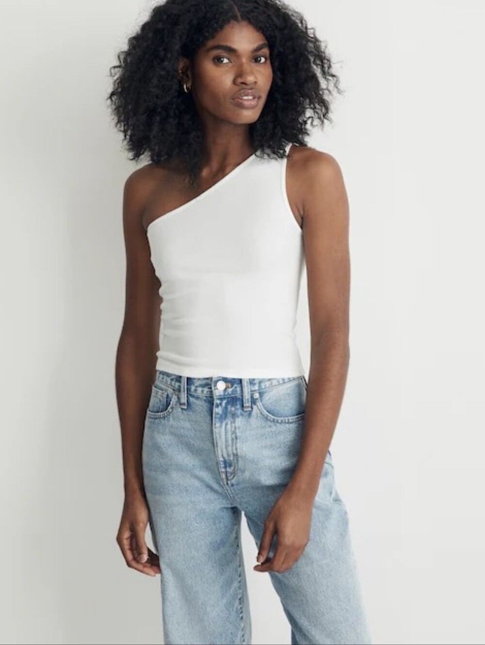 Madewell Supima® Rib One-Shoulder Tank